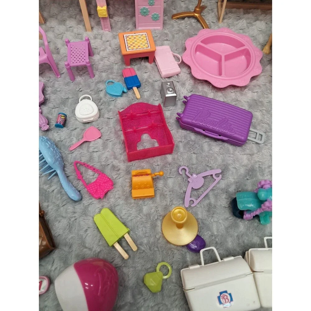 Barbie Doll Replacement Furniture Chairs Dog Cart Bags Brush Purse Kitchen Sink